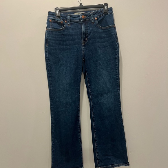 Madewell Dark Blue Straight Leg Jeans - Picture 1 of 4